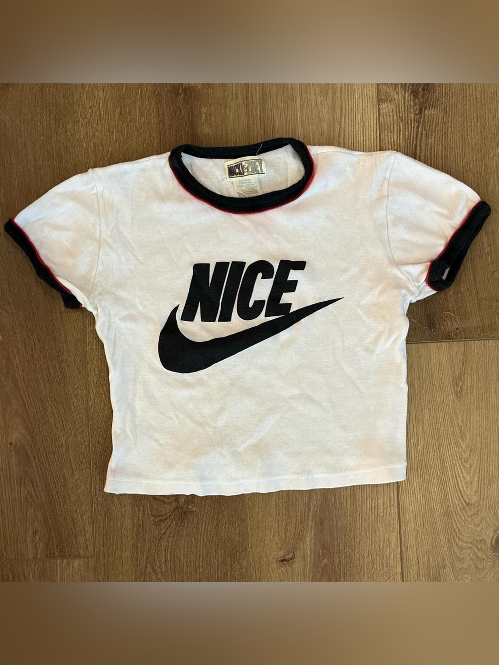80s/90s Nike Bootleg Crop Baby Tee